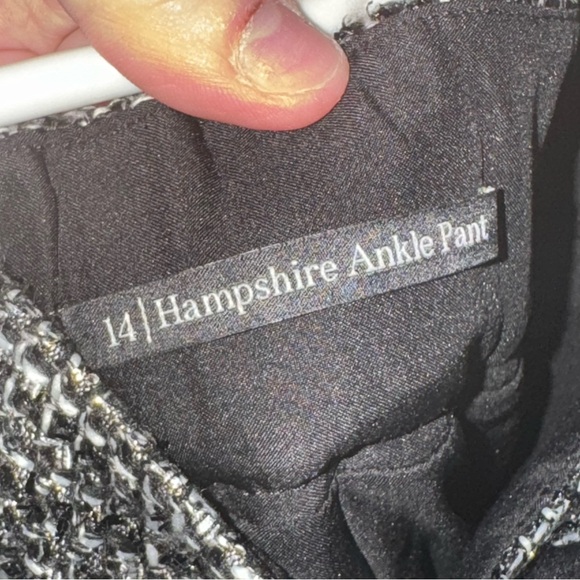 WOMENS TALBOTS HAMPSHIRE ANKLE LENGTH WITH SEQUIN TWEED PARTY NYE PANTS SIZE: 14 - Picture 8 of 15